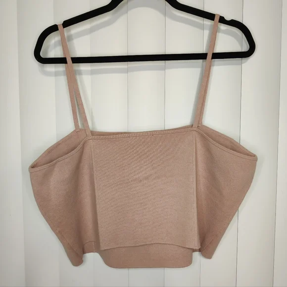 NWT Express spaghetti strap sweater knit crop top XL - Picture 2 of 3